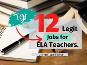 Title feature picture for blog post 12 jobs for ELA teachers